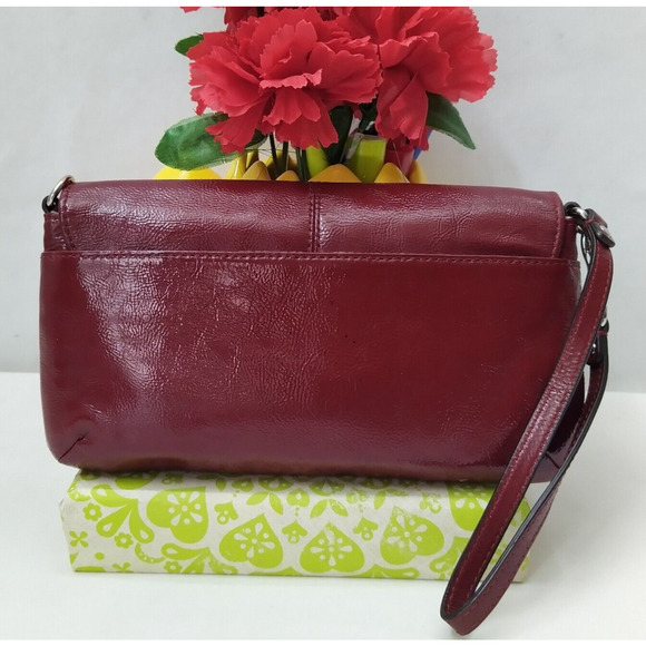 Coach Ashley Red Leather Credit Card Large Wristlet Wallet - Picture 2 of 14